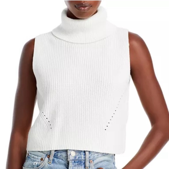 French Connection Mozart Turtleneck Sweater Tank Top - Picture 1 of 4